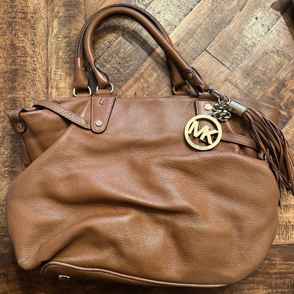 Michael Kors Tan Leather Shoulder Bag